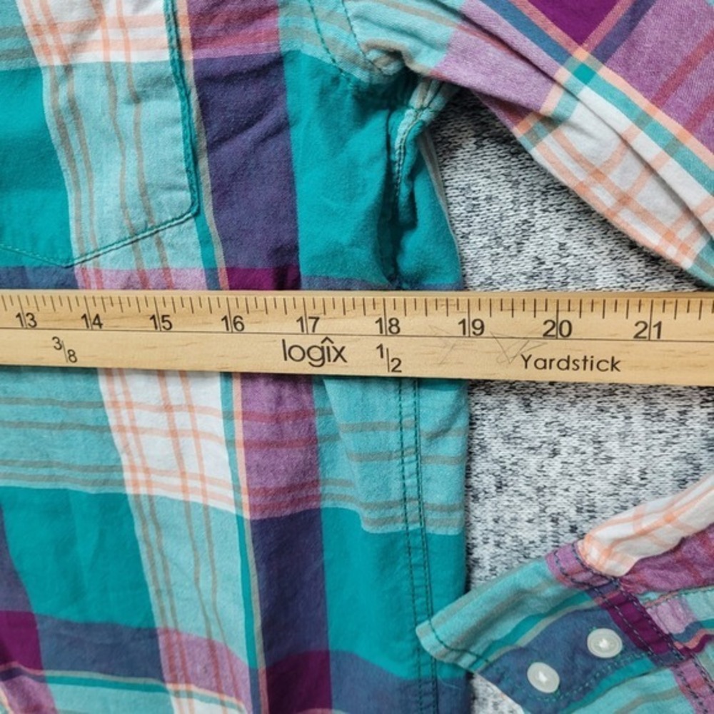 Arizona Jeans Co. Plaid Button Up Long Sleeve Casual Shirt Small Vintage Style - Picture 6 of 9